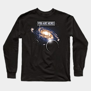 You Are Here Milkyway Galaxy Long Sleeve T-Shirt